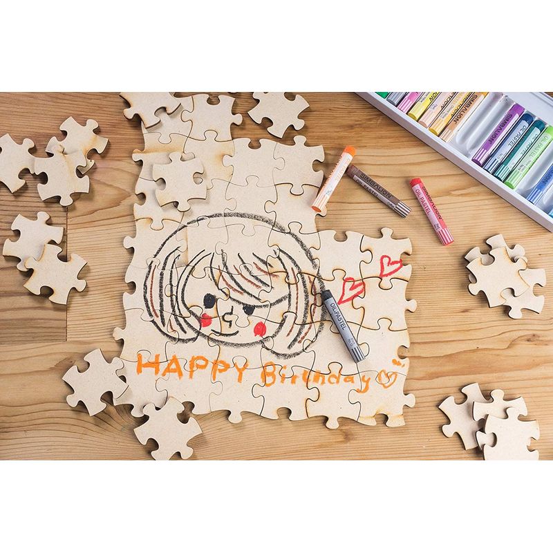 Blank Puzzles for Kids, 48 Pieces Each (8.5 x 11 Inches, 36 Sheets)